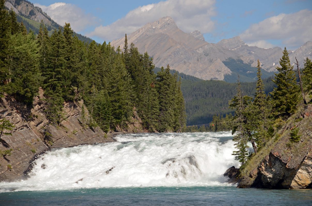 36 Banff Bow Falls With Mount Brewster Behind In Summer